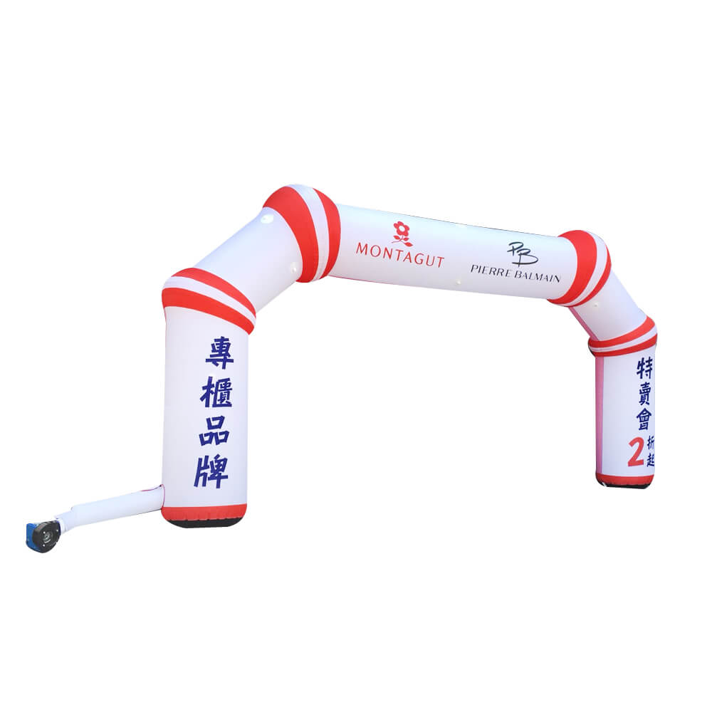 Octagon Exhibition promotion Custom Advertising Outdoor Inflatable Entrance Lighting Start And Finish Line Balloon Arch Led 1