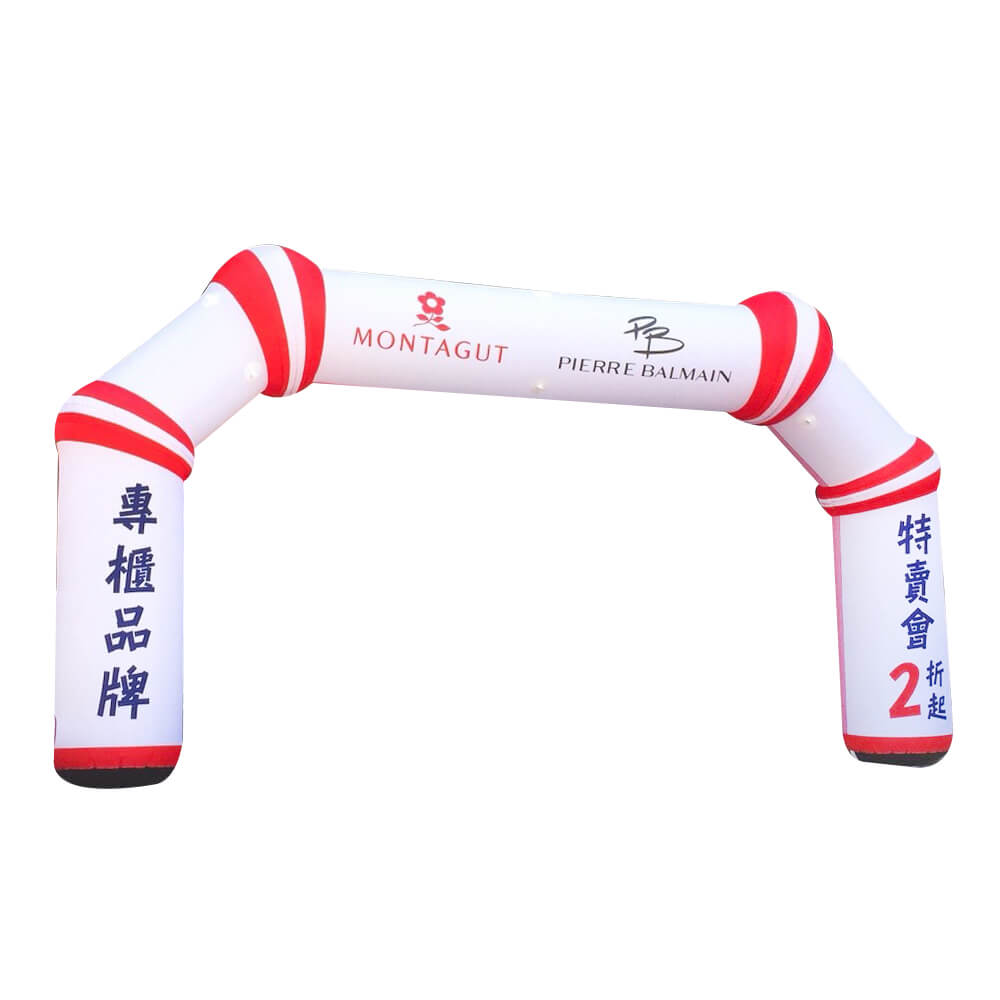Octagon Exhibition promotion Custom Advertising Outdoor Inflatable Entrance Lighting Start And Finish Line Balloon Arch Led 2