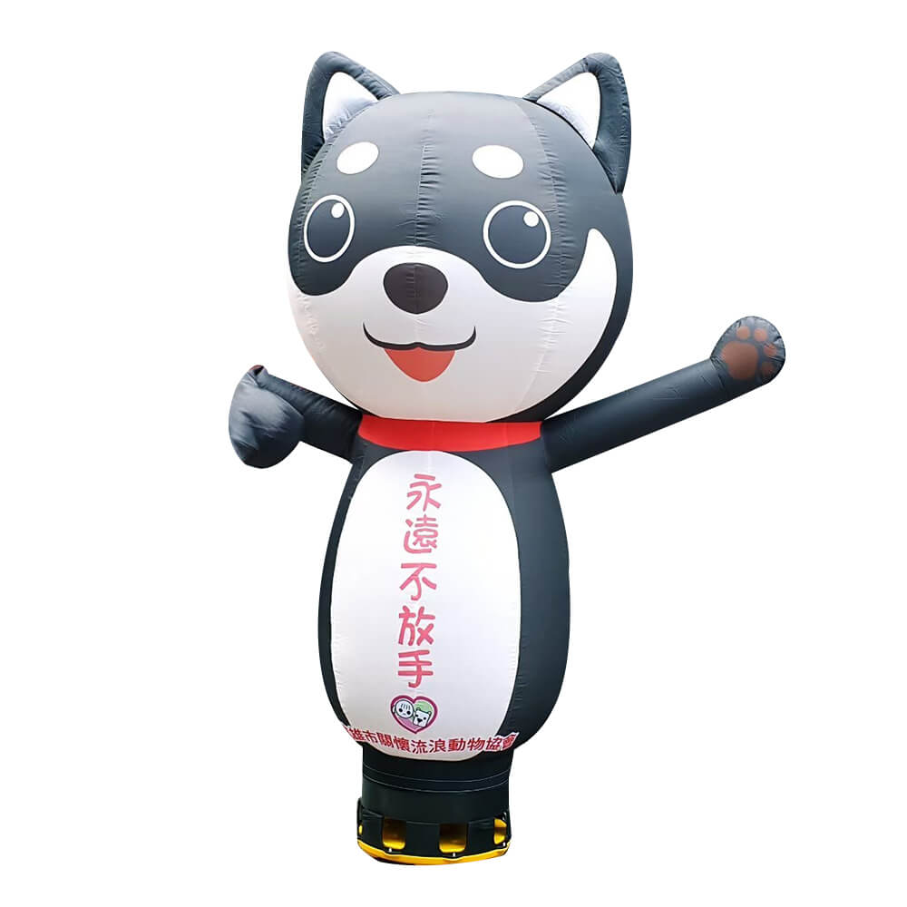 Dog puppy Cartoon modeling Custom Outdoor Advertising Inflatable Air Sky wave Dancer with blower 1