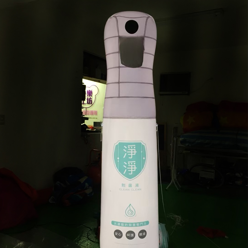 Spray bottle style event promotion Custom hanging inflatable PVC giant advertising inflatable beer bottle model balloon 2